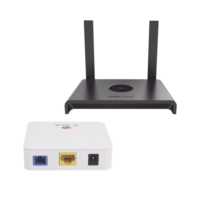Kit 1 ONU Bridge V-Sol, Dual GPON/EPON con Router Home Wi-Fi Ideal para distribuciones WISP de mayor cobertura Wi-Fi en Hogares y Oficinas | KIT1-VPON-WIFI