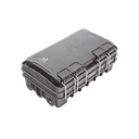 Caja de Distribución de Fibra Óptica para 24 Empalmes, con 8 acopladores SC/APC simplex, Exterior IP65, Color Negro | FDP-420E-8