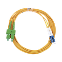 Jumper de Fibra Óptica Monomodo 9/125 LC/UPC-SC/APC, PVC, 2.0 mm, Dúplex, Amarillo, 3 Metros (9.84 Pies) | LP-FO-D-LCU-SCA-03