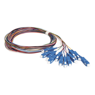 Kit de 12 Pigtails SC/UPC Monomodo 2 Metros (6.56 Pies) | LP-FO-SM-PIG-12-SCU