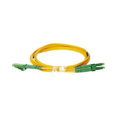Jumper de Fibra Óptica Monomodo 9/125 LC/APC-LC/APC Duplex PVC, 2.0 mm, Amarillo, 2 Metros (6.56 Pies) | LP-SM2-LCA-LCA-S2