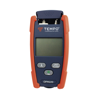 Medidor de Alta Potencia (Micro OPM) para Fibra Óptica con Localizador Visual de Fallos (VFL), Entrada Universal de 2.5 mm (para Conectores SC, ST y FC), Rango de Medición: -50 a +26 dBm | OPM-220