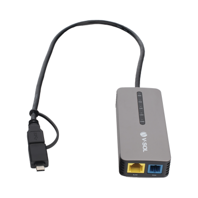 ONU Bridge Dual GPON/EPON USB Portátil / 1 puerto RJ45 2.5Gbps / 1 puerto USB | V2802U