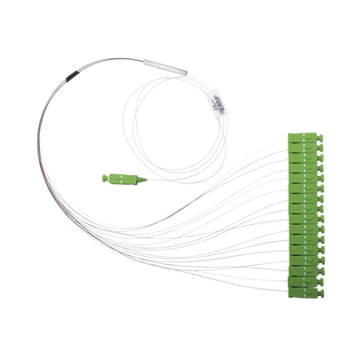 Divisor Óptico (Splitter) Tipo PLC, de 1x16, Con Conector de Entrada SC/APC y Conectores de Salida SC/APC | FPONCS1X16
