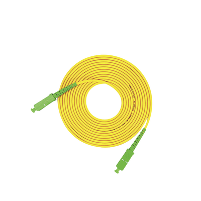 Jumper de Fibra Óptica Monomodo SC/APC-SC/APC Simplex, Color Amarillo, 3 Metros (9.84 Pies) | LP-FO-SCA-SCA-03