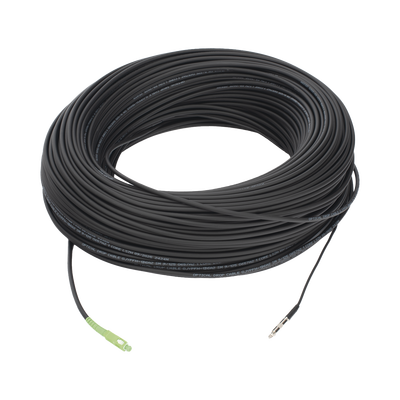 Rollo de Fibra Óptica Drop Redonda G657A2 Monomodo Simplex de 200 Metros con Conectores SC/APC-SC/APC para Instalaciones Aéreas, Subterráneas o a la Intemperie | LP-200-SCA