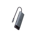 Adaptador HUB 6 en 1, 1 puerto USB-C entrada, 1 puerto HDMI 4K, 1 puerto Ethernet Gigabit, 1 puerto USB-C y 2 puertos USB-A | UH6120C