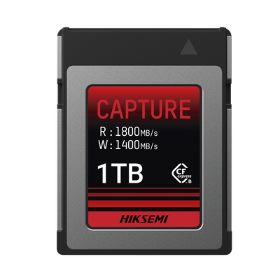 Memoria CFexpress tipo B / Clase 10 de 1 TB  / Especializada para Cámaras de Fotografía y Video  / 1800 MB/s Lectura / 1600 MB/s Escritura | HS-CFE-E300/1T