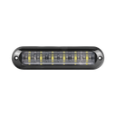 Luz Auxiliar Ultra Brillante  IP67 de 6 LEDs, Color Rojo/Azul, con mica transparente y bisel negro | XLT1835RB