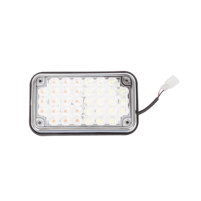 Luz de Advertencia de 6X4", Bicolor Rojo/Claro, Ideal para Ambulancias | XLTE595RW