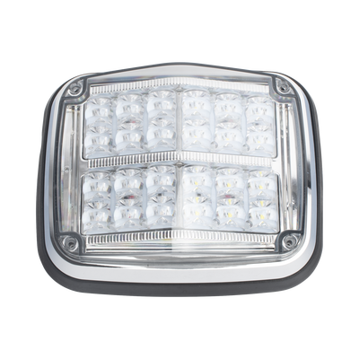 Luz de advertencia de 8 X 6", Color Rojo / Claro, SAE,  IP67, Ideal para Ambulancias | XT1895RW