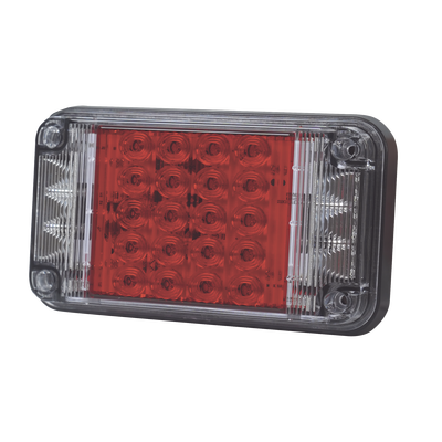 Luz de Advertencia de 7X4", Color Rojo, Con Luces de Trabajo, Ideal para Ambulancias | XLTE2345R