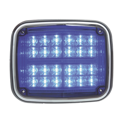 Luz de advertencia de 8 X 6", Color Azul, SAE,  IP67, Ideal para Ambulancias | XT1895B