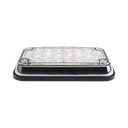 Luz de Advertencia de 6X4", Bicolor Rojo/Claro, Ideal para Ambulancias | XLTE595RWV2