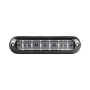 Luz Auxiliar Ultra Brillante IP67 de 6 LEDs, Color Claro, con mica transparente y bisel negro | XLT1835W