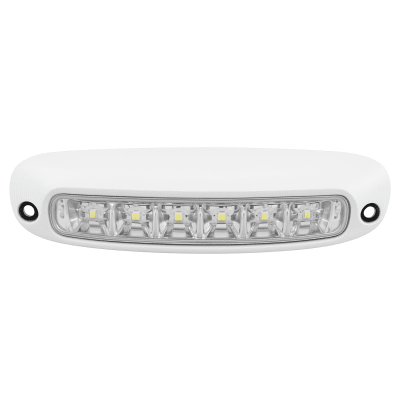 LUZ DE ESCENA SPW13, BASE BLANCA, 12–24VCD, LED BLANCO Y LENTE TRANSPARENTE | SPW13-W