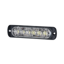 Luz Auxiliar de 12 LED, Rojo/Azul, SAE, Bisel Negro, Lente Transparente | SP12RB