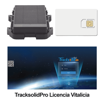 KIT Localizador 4G con carga solar / Semiautónomo / Rastreo de contenedores / Cajas de tráiler / Alarma de sabotaje audible / Incluye Licencia vitalicia VTSCX y SIM de datos SIM500MB2Y | LL303KIT3