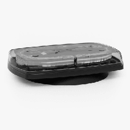 [5540CAC-VM] Mini torreta de 48 LED 10" Ámbar/Claro, Lente Transparente, Imán y Encendedor de Vehículo | 5540CAC-VM