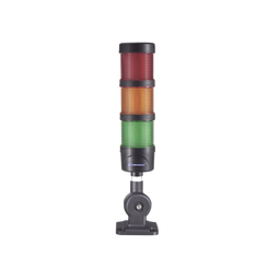 [EI-3-RAG-110240] Torre LED Indicadora de estado de 3 niveles color Rojo, Ámbar y Verde, con Buzzer integrado a 85 dB,  a 110-240 VCA con Montaje incluido de 60 mm de diámetro | EI-3-RAG-110240