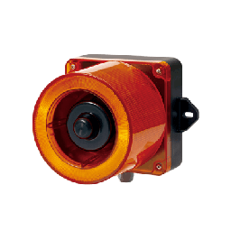 [QWCD50-012024-A-LC] Combinacion de baliza LED color Ámbar y sirena electrónica de 31 tonos resistente a la intemperie de volumen máx. 123 dB a 12-24 VCD | QWCD50-012024-A-LC
