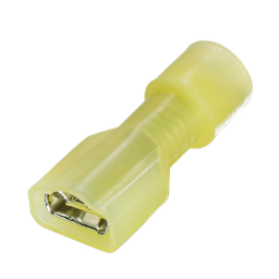 [CON-101-3A-03] Terminal hembra aislada completa / para cables 12-10 AWG / Para baterías con terminal F1 / Paquete de 25 piezas | CON-101-3A-03
