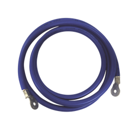 [CBL-2AWG-2.2B] Cable para Baterías,  2.2 m Azul Calibre 2 AWG con Terminales de Ojo en Ambos Extremos | CBL-2AWG-2.2B