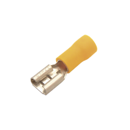[AE55096] Terminal tipo hembra aislada 0.250 / 12 - 10 AWG / Amarillo / Para baterías con terminal F1 / Paquete de 25 piezas. | AE55096