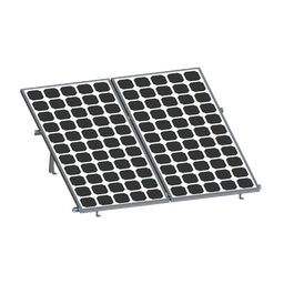 [VEKTOR8R2700] Montaje para 2 Paneles Solares, Riel "8" de 2700mm para Módulos con Espesor de 30-35mm, Velocidad de Viento Máx. 136km/h | VEKTOR8R2700