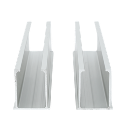 [VEKTORMINI] Juego de 2 Mini Rieles De Aluminio para Montaje de Módulos Solares en Techo (Instalación plana 0°). Incluye 4 Tornillos Perforantes. | VEKTORMINI