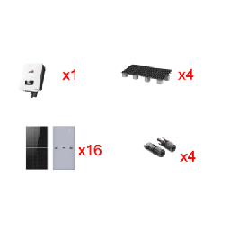 [HNS10000TLKIT1] Kit Solar Interconexion  / 10kW  220Vca / Inversor AFORE / Montaje Incluido | HNS10000TLKIT1