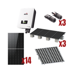 [HNS8000TLKIT1] Kit Solar Interconexion  / 8kW  220Vca / Inversor AFORE / Montaje Incluido | HNS8000TLKIT1