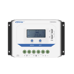 [VS6048AU] Controlador Solar de Carga PWM 12/24V/36/48V 60 A 60 A, Salida USB, con Display | VS6048AU