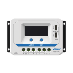 [VS-3048-AU] Controlador Solar de Carga PWM 12/24/36/48 V 30 A, Salida USB, con Display | VS-3048-AU