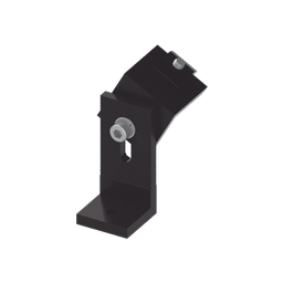 [EPLFFN202B] Soporte L para fijación de riel 5 Y 8  en techo de concreto anodizado negro | EPLFFN202B