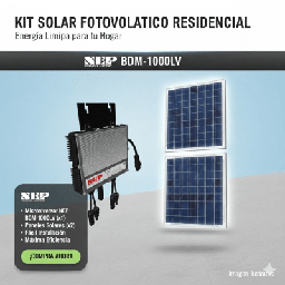 [BDM1000LVKIT] Kit Solar Interconexion  / 1kW  127Vca / Microinversores HOYMILES / Montaje Incluido | BDM1000LVKIT