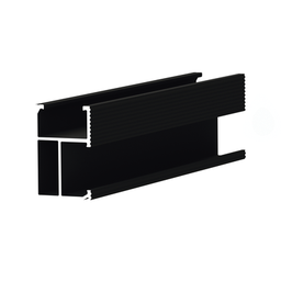 [EPL-SR8-2700BLK] Riel 8 con anodizado negro para montaje de módulos fotovoltaicos de aluminio anodizado de 2700mm. | EPL-SR8-2700BLK