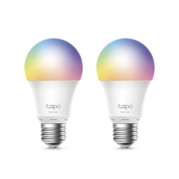 [TAPOL530E2PACK] Kit 2 Focos WIFI Multicolor, Intensidad y Color Regulables, Comandos de Voz Mediante Amazon Alexa/Google Assisten | TAPOL530E2PACK