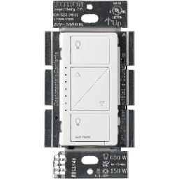 [PD6WCLWH] (Caseta Wireless) Atenuador de pared. Aumenta/Disminuye Intensidad de Iluminación.  No requiere cable neutro. 150W LED / 600W INC/HAL | PD6WCLWH
