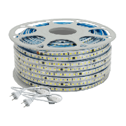 [JLML-2835-07B] Manguera LED Luminosa Blanca de Resina Transparente y Flexible / Para uso Interior o Exterior / Carrete de 50 m/ 110V CA  4.2 A/ 500 W Potencia / T.C.C. 6500 K. | JLML-2835-07B