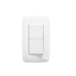 [JTL-C7306] Apagador Escalera Doble de 10 A/ 127 V CA ~ 60 Hz / 1 1/2 Módulos / Color Blanco. | JTL-C7306