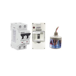 [PL32ACD] Kit de Centro de Carga Para Corriente Directa, Breaker de hasta  800 Vcc de 32 A con Supresor de Descargas Atmosféricas. | PL32ACD