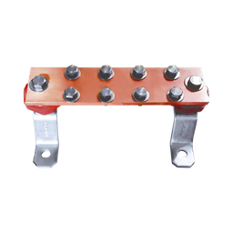 [LP-BUS-MURO] Barra Unión Muro 1000A / Cobre 100% / Montaje Incluido / Aisladores Rojos / EIA-TIA-BICSI / TMGB-TGB | LP-BUS-MURO