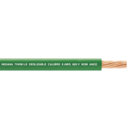 [SLY-291-GRN/100] 6 AWG / Cable Eléctrico / 1 Conductor /  Cobre /  Recubierto THW-LS / 19 Hilos / Color Verde / 100 metros | SLY-291-GRN/100
