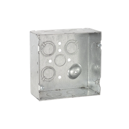 [HUB-265] Caja Cuadrada 4 11/16" x 4 11/16"/ Profundidad 2- 1/8"/ 4 Entradas 1", 4 Entradas 3/4", 1 Entrada 1/2" y 3 TKO (1/2"-3/4"). | HUB-265