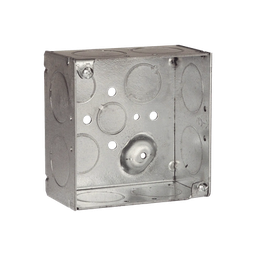 [HUB-233] Caja Cuadrada Galvanizada de 4" x 4"/ Profundidad de 2 1/8" /8 Entradas 1", 3 Entradas 1/2" y  2 Entradas 3/4"/ Soldada. | HUB-233