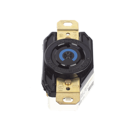 [HUB-HBL-2620] Receptáculo de Media Vuelta Industrial 30 A 250 V CA 2 Polos 3 Hilos (Nema L6-30R) Color Negro. | HUB-HBL-2620