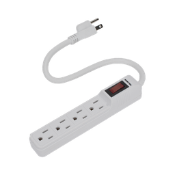 [SYS-136200] Multicontacto con cable 30 cm. 4 tomas 127 Vca línea, tierra, neutro 15 A max. | SYS-136200