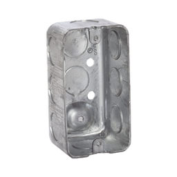 [HUB-660] Caja (Chalupa) 4x2"/ Profundidad 1-7/8"/ 10 Entradas de 1/2"/ Troquelada. | HUB-660