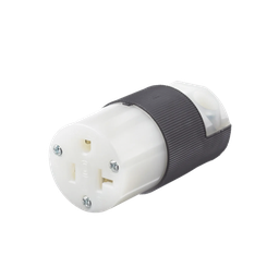 [HUB-HBL5369C] Conector Entrada Recta/ 20 A 125V/ 2 Polos 3 Hilos/ Nema 5-20 R/ Grado Industrial- Comercial / Color Negro-Blanco. | HUB-HBL5369C